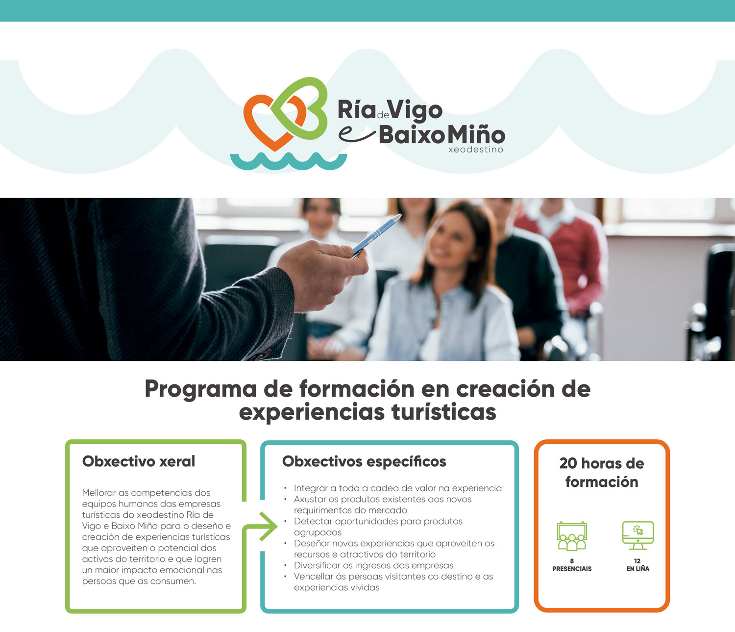 O Xeodestino Ría de Vigo e Baixo Miño pon en marcha un programa de formación en creación de experiencias turísticas